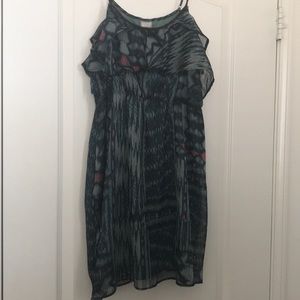 Peacock floral color dress